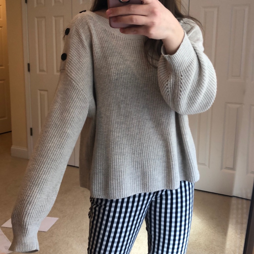 Beige sweater with buttons